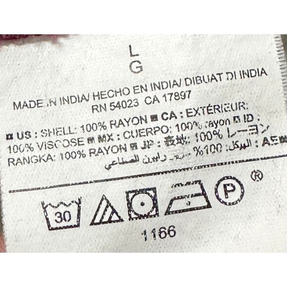 Old Navy Dress Womens Size Large L Burgundy Floral All Over Print 100% Rayon - Picture 9 of 9